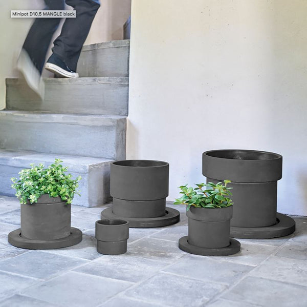 Miniübertopf D10,5 Mangle Black Beton