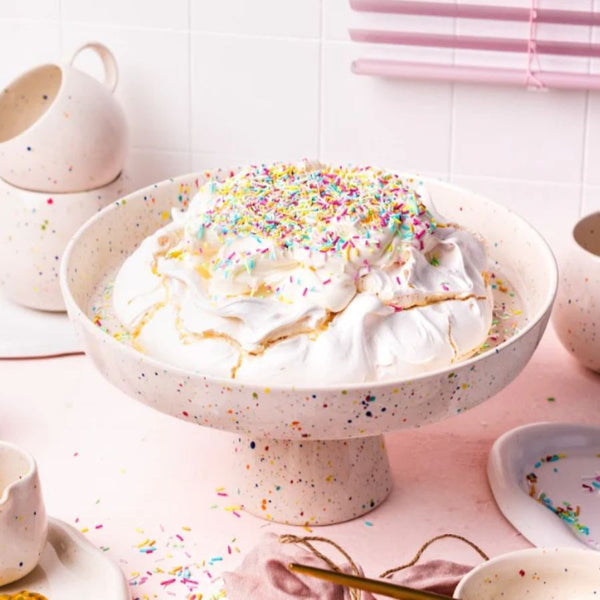 New Party Cake Plate White