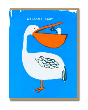 Egg Press - Pelican Baby Congrats Klappkarte