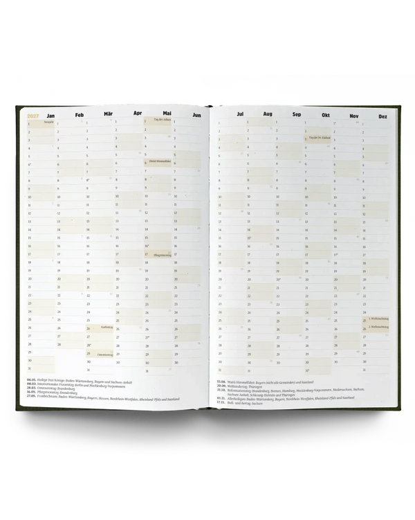 Ein guter Plan Terminkalender 2027 - Himmelblau
