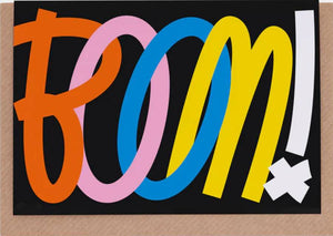 Boom! Greeting Card Klappkarte