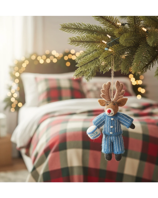 Christmas Pyjama Rudolph Filzanhänger