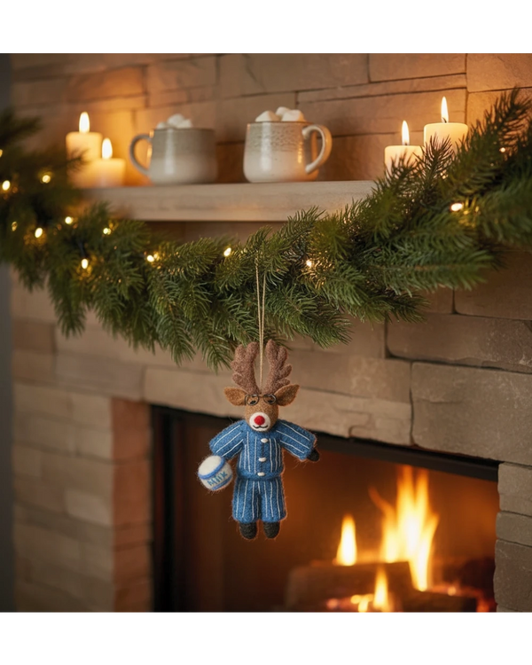 Christmas Pyjama Rudolph Filzanhänger