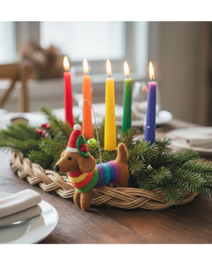 Rainbow Dog Filzanhänger