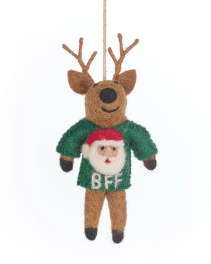Reindeer BFF Filzanhänger