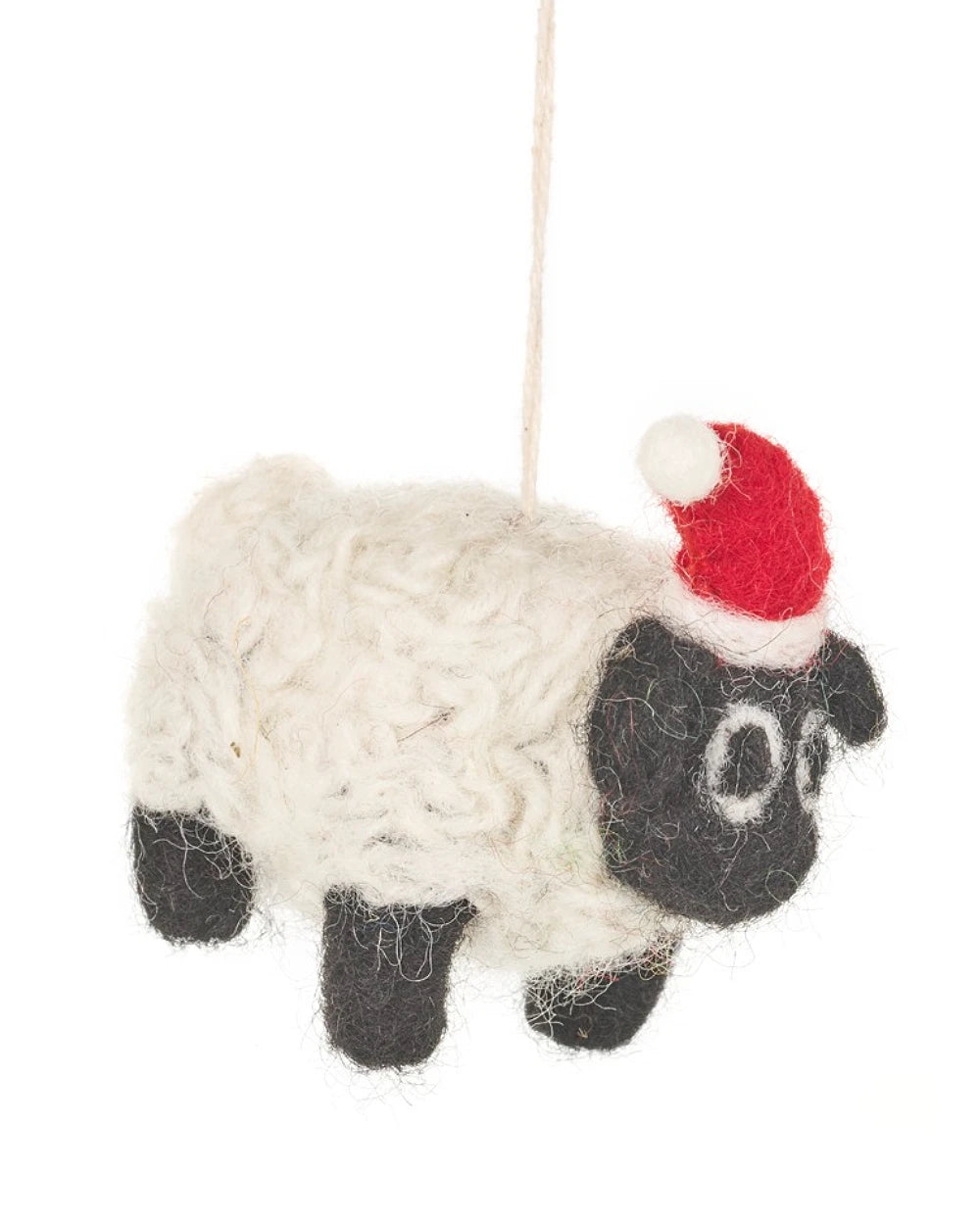 Black Christmas Sheep Filzanhänger