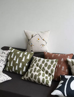 Fine Little Day - Kissen Gran Olive White (ca. 48x48cm)