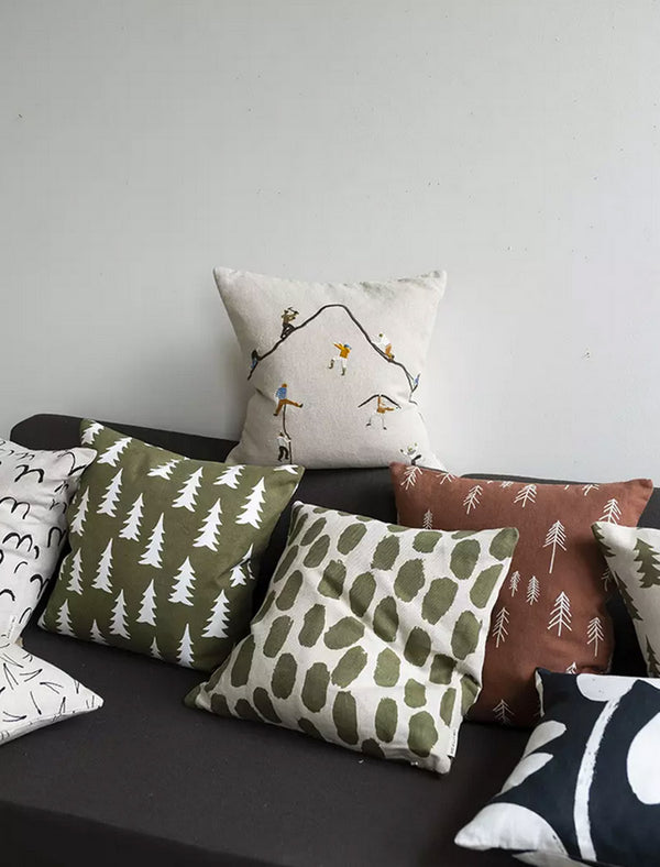 Fine Little Day - Kissen Gran Olive White (ca. 48x48cm)