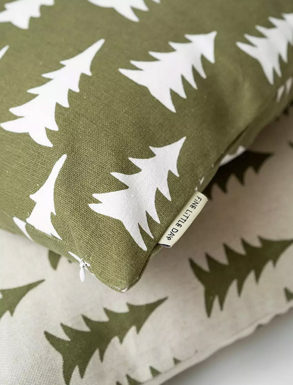 Fine Little Day - Kissen Gran Olive White (ca. 48x48cm)