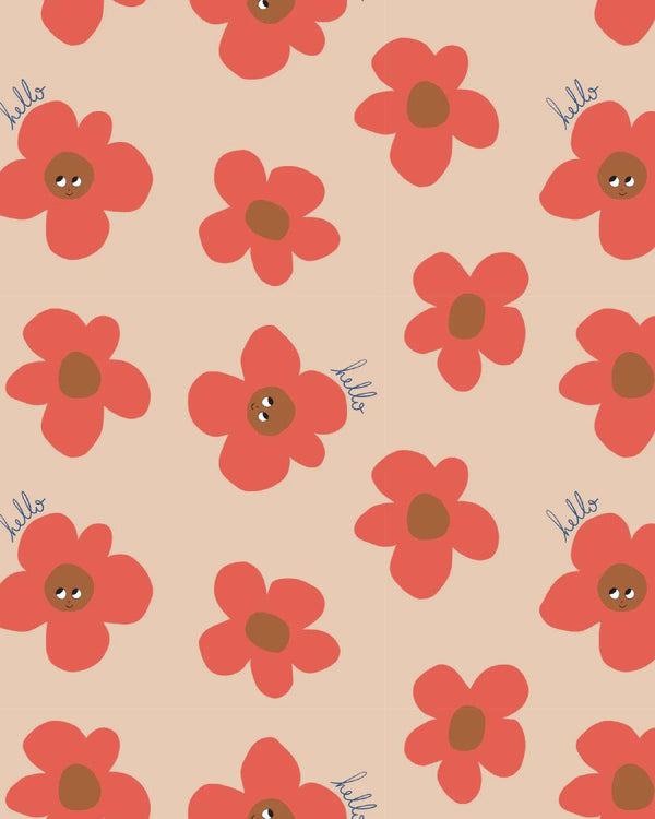 Geschenktüte Hello Flowers mit Boden (5er-Pack)