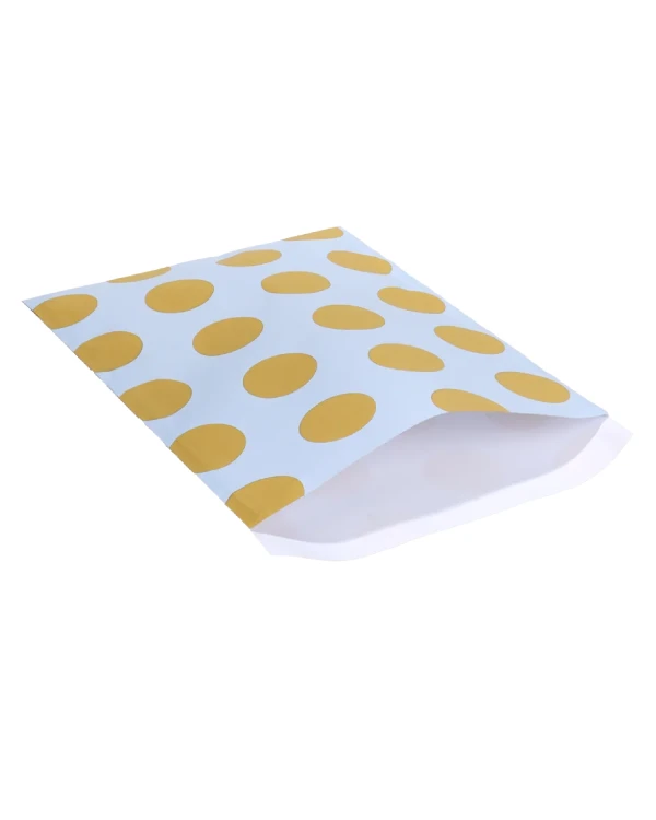 Flache Geschenktüte Lottie Dottie Light Blue + Curry (5er Pack)