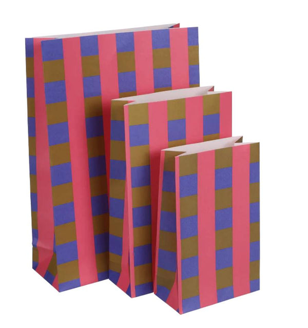 Geschenktüte Weave Grapefruit mit Boden (5er-Pack)