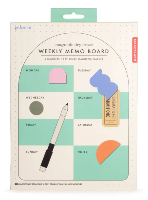 Magnetic Dry Erase Weekly Memo Board