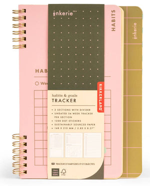 Habit & Goals Tracker Notebook mit Stickern