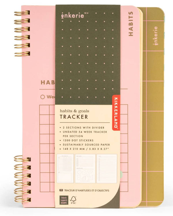 Habit & Goals Tracker Notebook mit Stickern