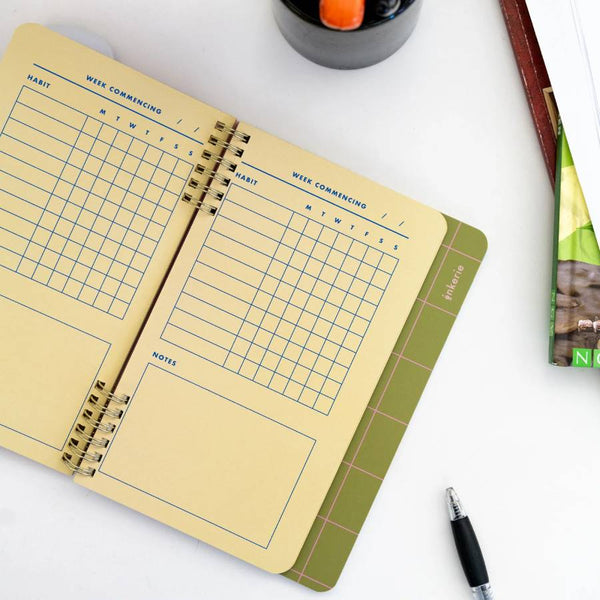 Habit & Goals Tracker Notebook mit Stickern