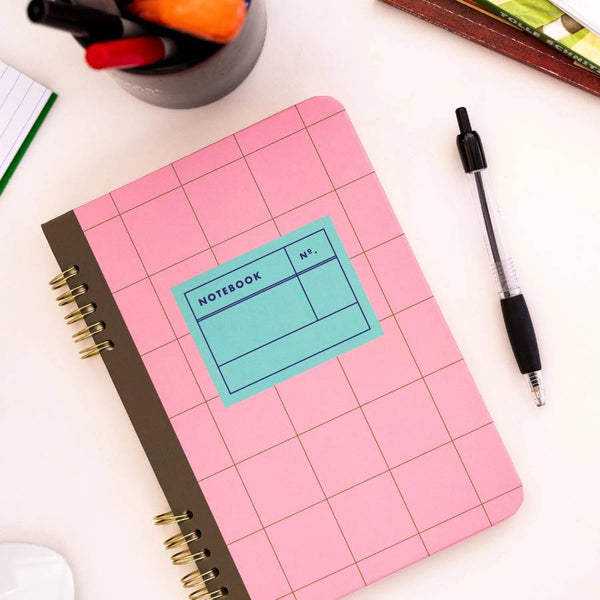 Spiral Bound A5 Notebook Pink