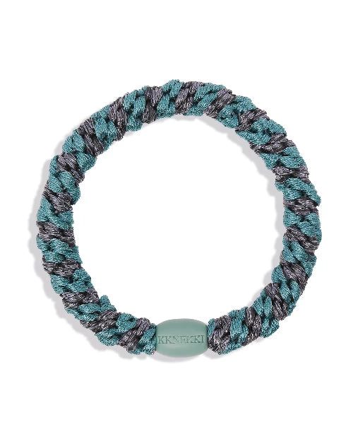 Kknekki Haargummi Mix Teal Steel Grey Glitter