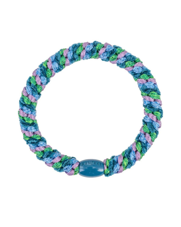 Kknekki Haargummi Mix Green Petrol Velvet Glitter