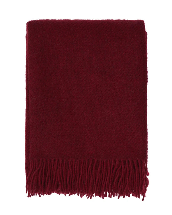 Klippan Gotland Wolldecke Burgundy
