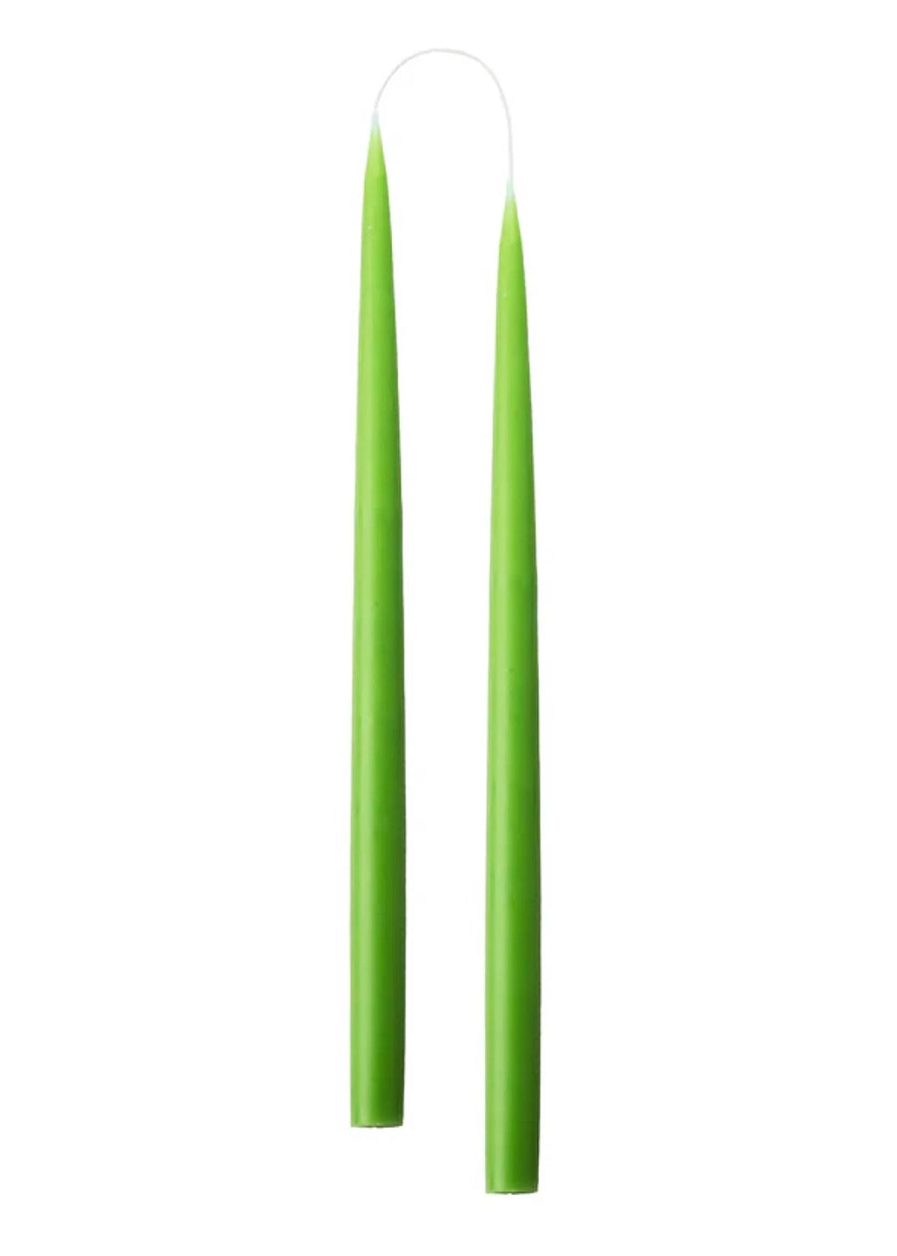 Hand Dipped Candle Spring Green H35cm (2er Set)