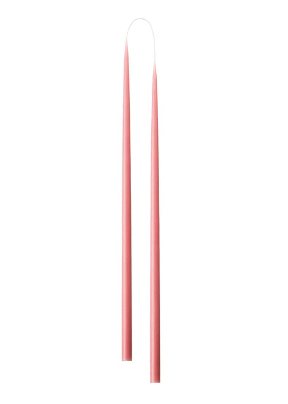 Slim Colored Candle Dark Old Rose (2er Set)