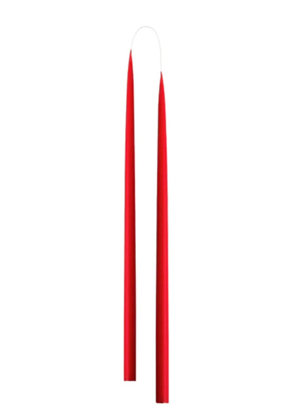 Slim Colored Candle X-mas Red (2er-Set)