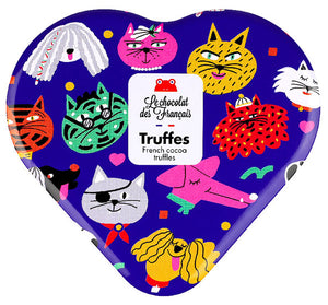 Chiens & Chats Dunkle Trüffelpralinés in Geschenkdose