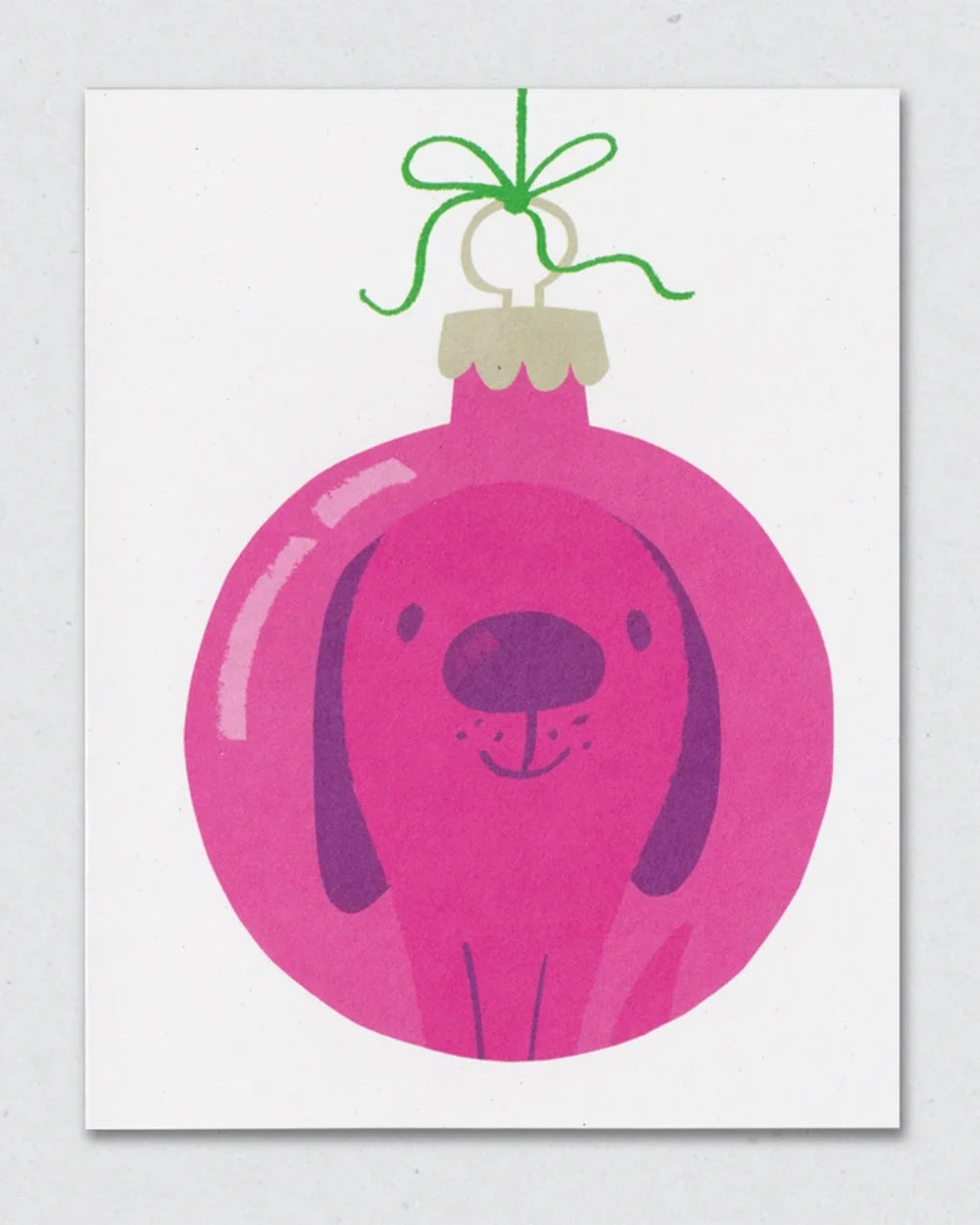 Beagle Bauble Klappkarte