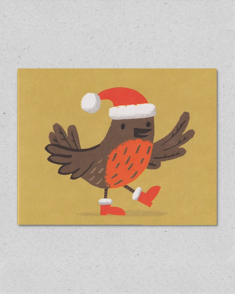 Robin Red Boots Klappkarte