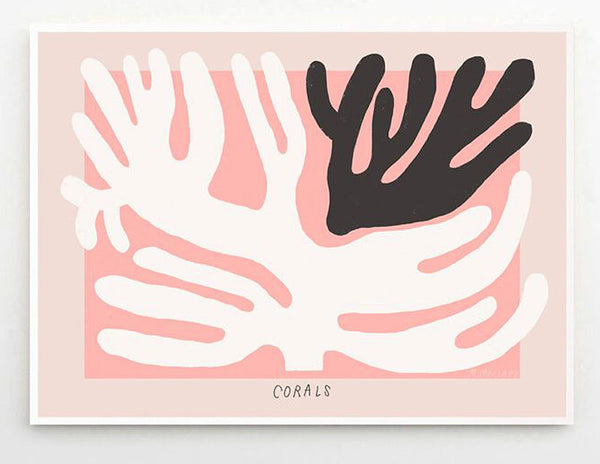 Black and White Coral Poster (50x70cm)
