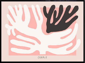 Black and White Coral Poster (50x70cm)