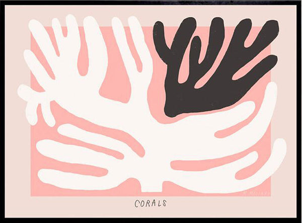 Black and White Coral Poster (50x70cm)