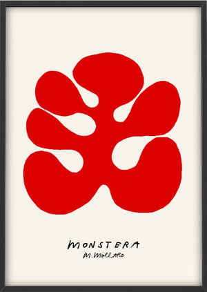 Red Monstera Print (30x40cm)