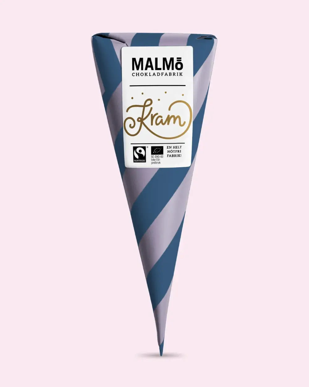 Malmö Organic Cone Dunkle Schokolade (54% Kakao) KRAM mit Blaubeere