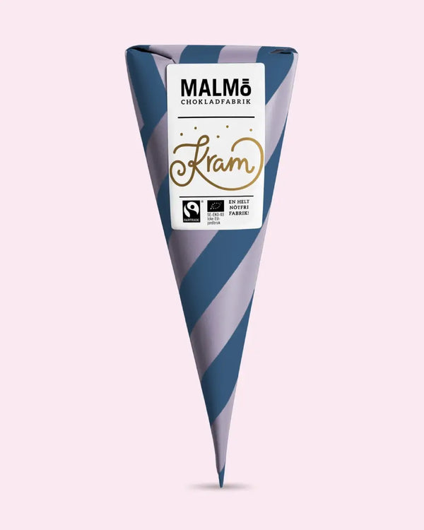 Malmö Organic Cone Dunkle Schokolade (54% Kakao) KRAM mit Blaubeere
