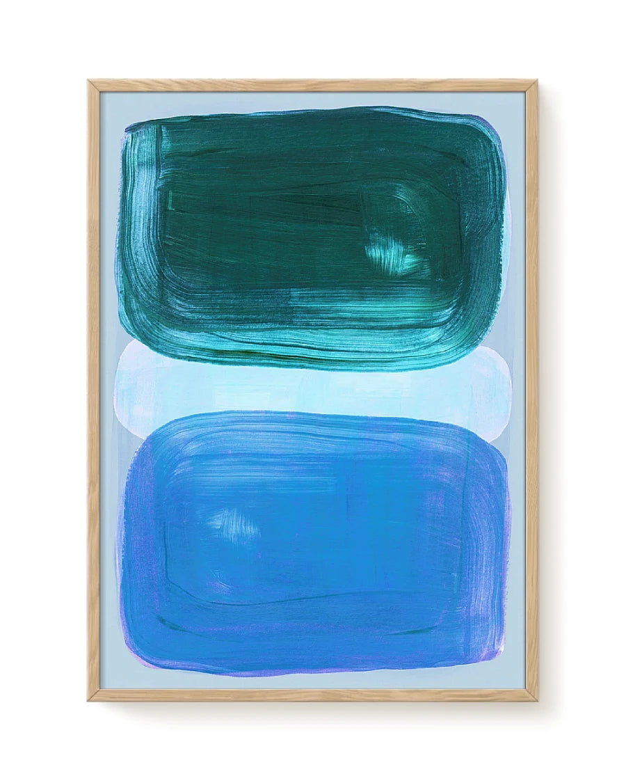 Color Shapes 2 Poster (70x100cm) mit abstrakten Formen von Mareike Böhmer, gedruckt auf luxuriösem Museumspapier in Dänemark, ohne Rahmen erhältlich.