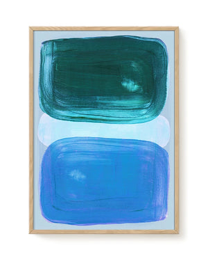 Color Shapes 2 Poster (70x100cm) mit abstrakten Formen von Mareike Böhmer, gedruckt auf luxuriösem Museumspapier in Dänemark, ohne Rahmen erhältlich.