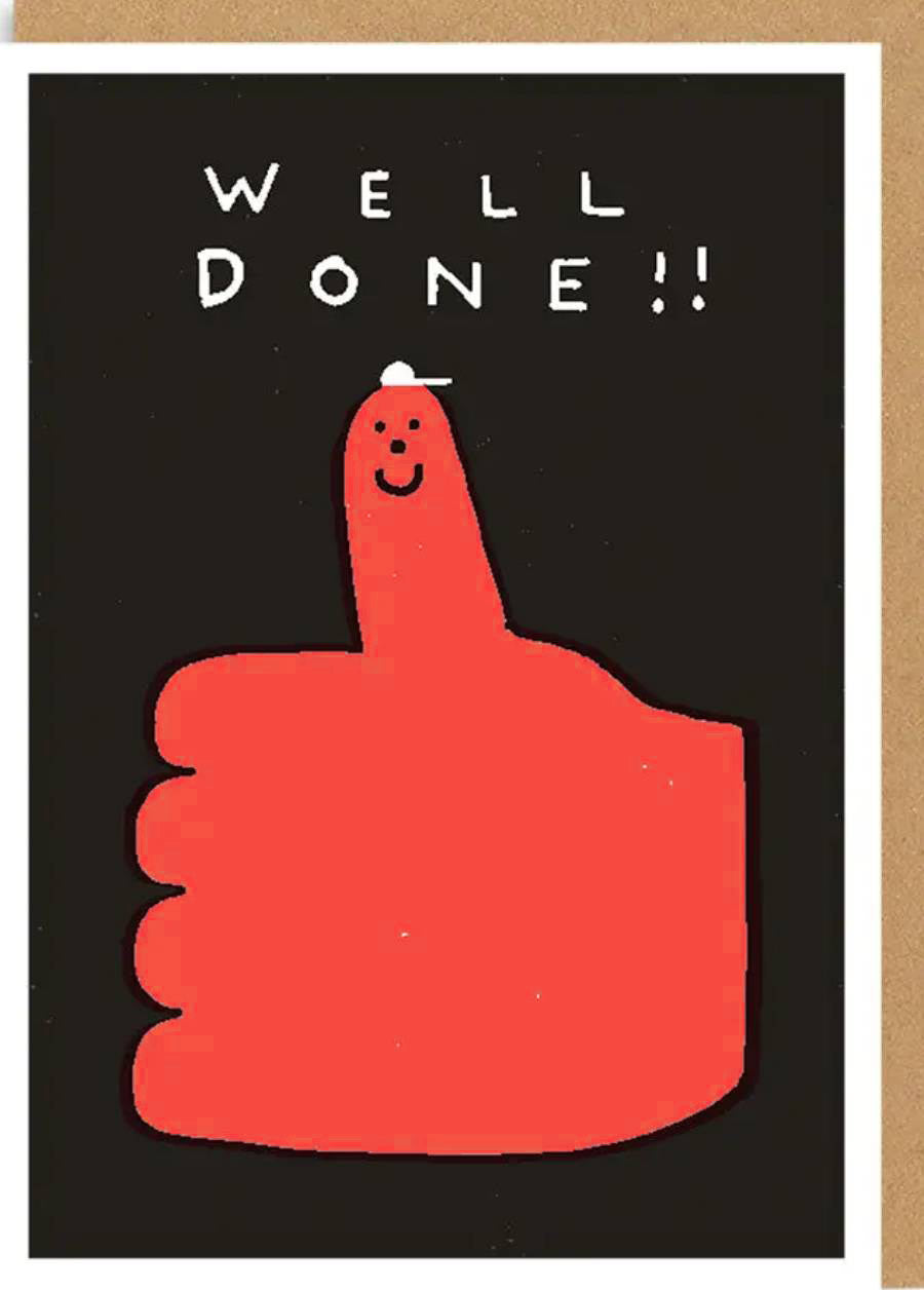 Well Done Thumbs Up Klappkarte