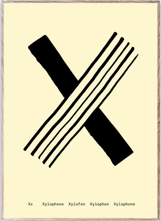 X - Alphabet Spaghetti Letter Print (Din A5)