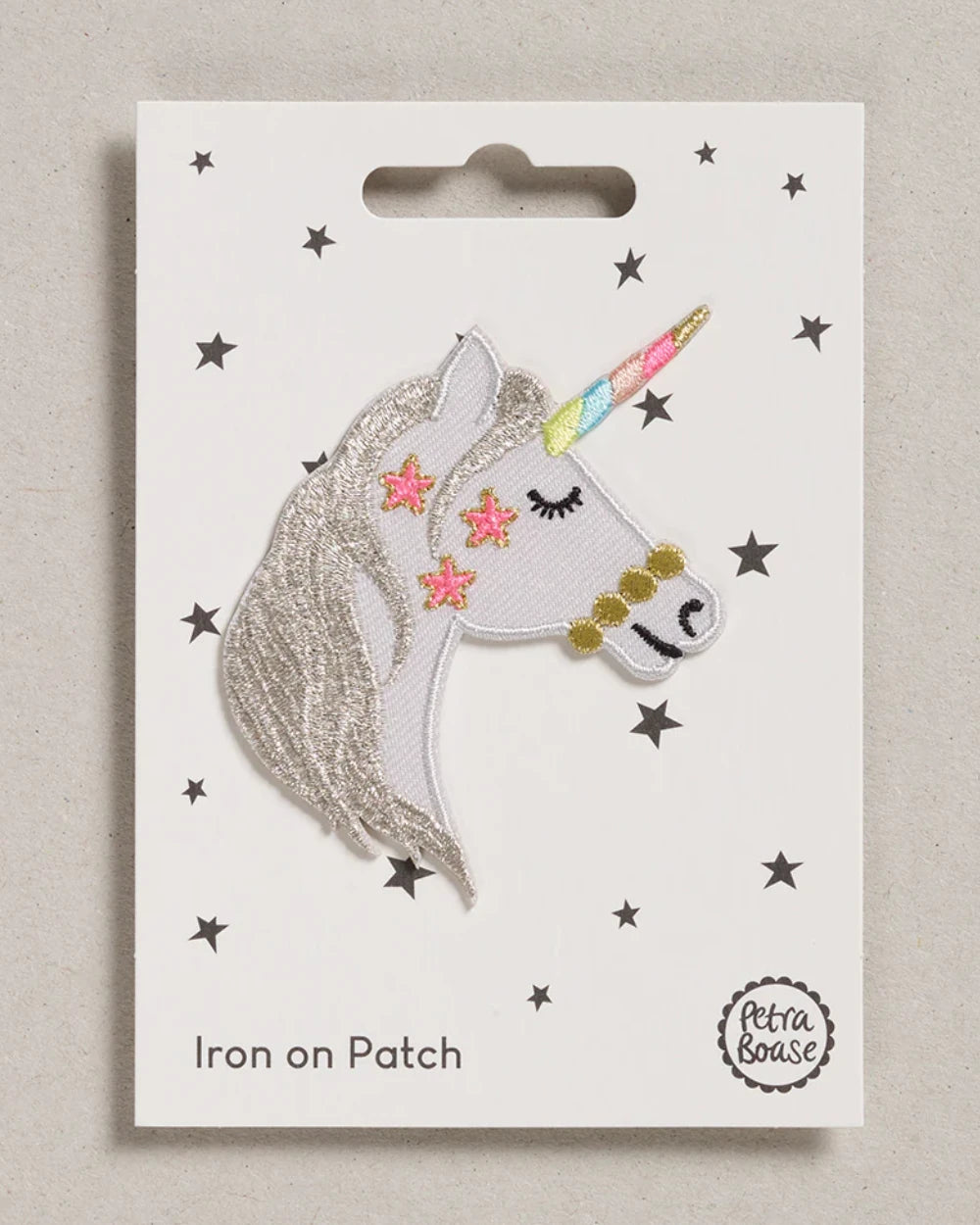 Einhorn Kopf Aufnäher (zum Aufbügeln)