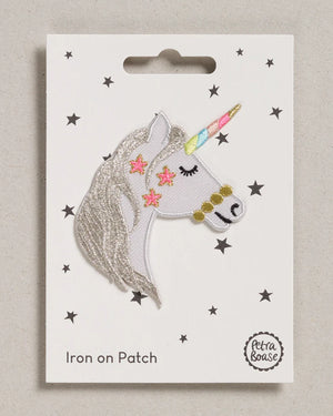 Einhorn Kopf Aufnäher (zum Aufbügeln)