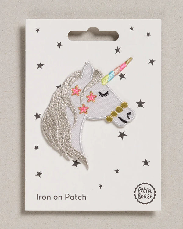 Einhorn Kopf Aufnäher (zum Aufbügeln)