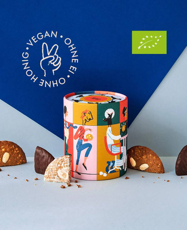 Lebkuchen Dose Alec Doherty mit 5 veganen gemischten Elisen