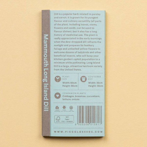 Mammouth Long Island Dill Saatgut