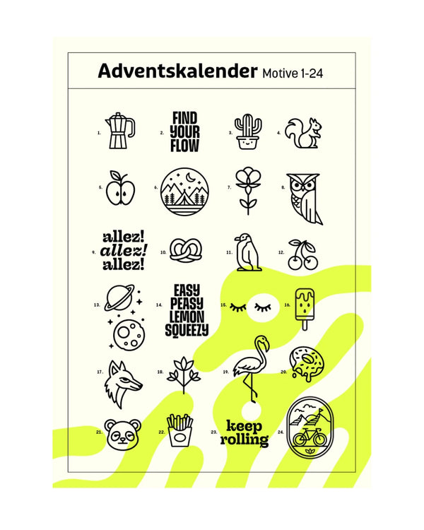 Der ultimative Sticker-Adventskalender für Radfahrer