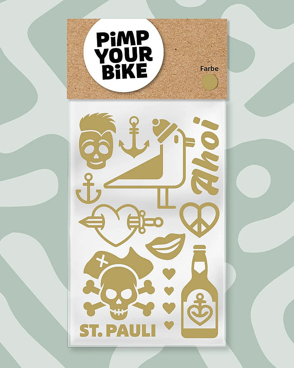 Sticker-Set Ahoi St. Pauli Gold