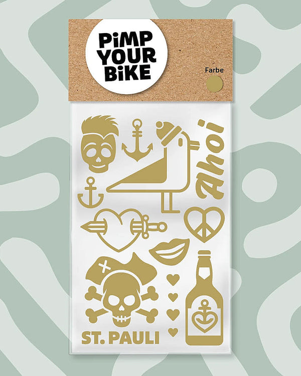 Sticker-Set Ahoi St. Pauli Gold