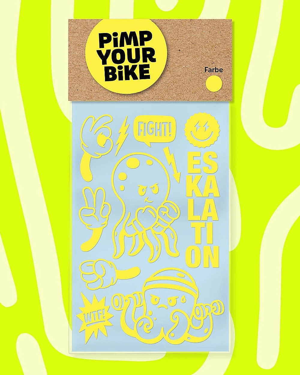 Sticker-Set Eskalation Neongelb