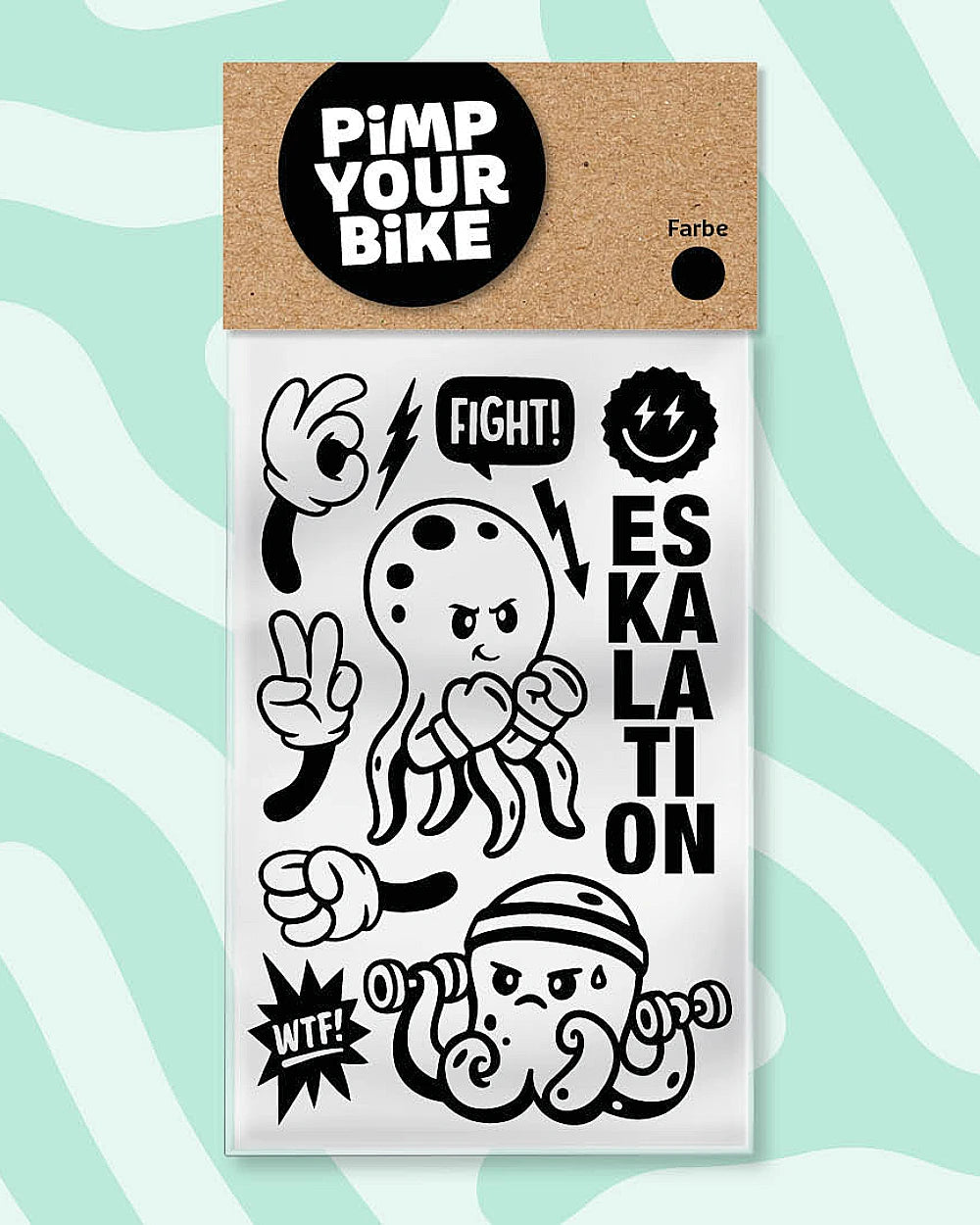 Sticker-Set Eskalation Schwarz